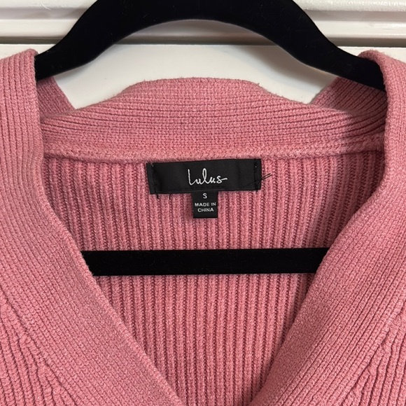 Lulu's Soft Pink Ruffle Cardigan - Picture 2 of 4